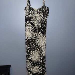 Jonathan Martin Black and White Slip Maxi Dress